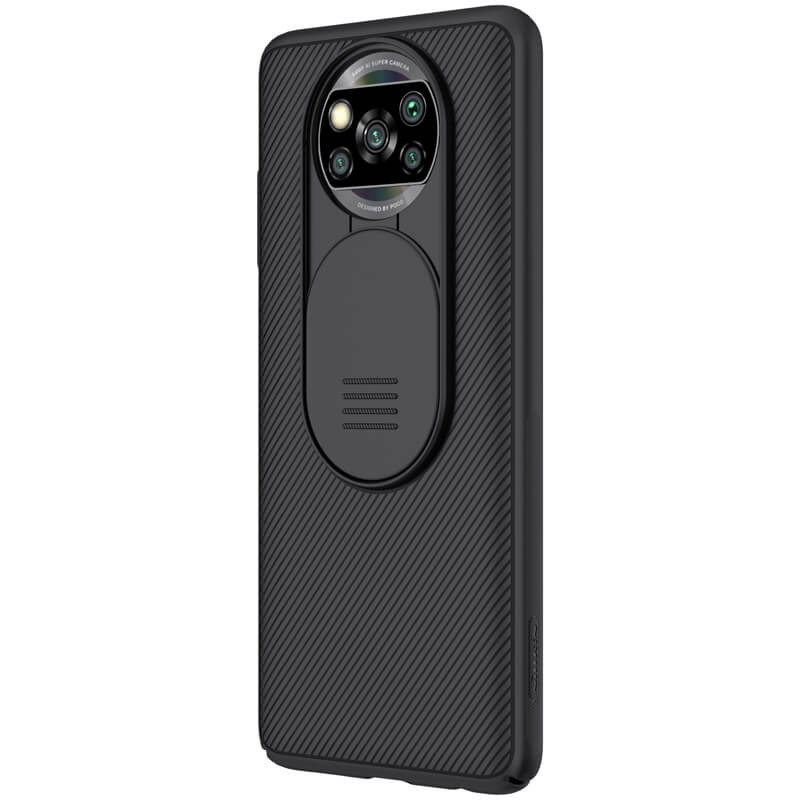 Карбоновая накладка Nillkin Camshield (шторка на камеру) для Xiaomi Poco X3 NFC / Poco X3 Pro (Черный / Black) в магазине vchehle.ua