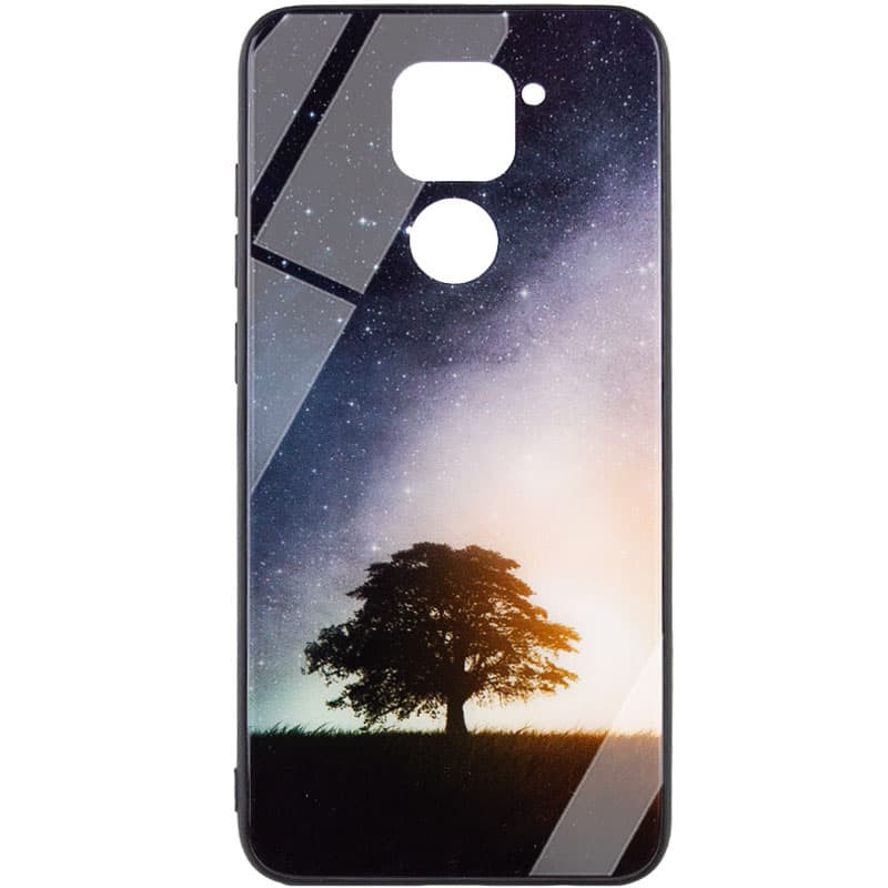 TPU+Glass чехол Diversity для Xiaomi Redmi Note 9 / Redmi 10X (Tree)