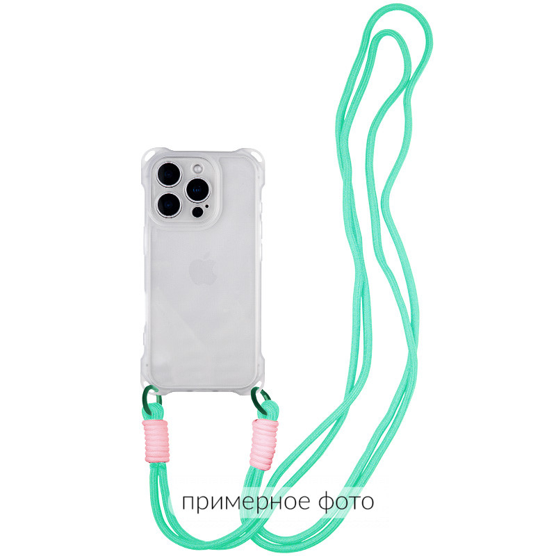 Чохол TPU CrossBody with straps на Apple iPhone 16e (6.1") (Transparent)
