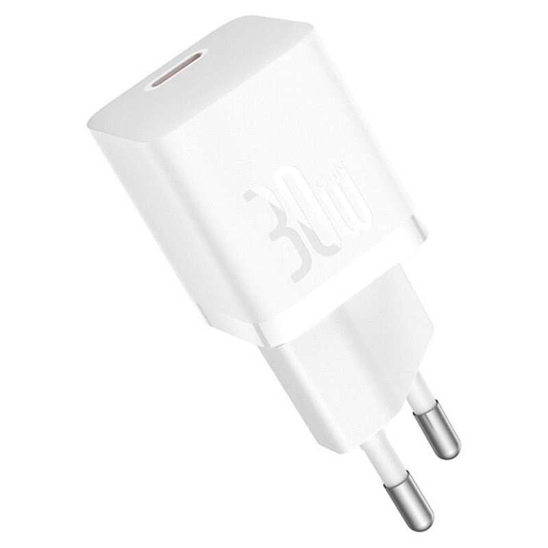 Фото МЗП Baseus GaN5 Fast Charger (mini) PD30W (1USB-C) (CCGN070) (White) в маназині vchehle.ua