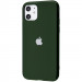 TPU чехол Matte LOGO для Apple iPhone 11 (6.1") (Зеленый / Dark Green)