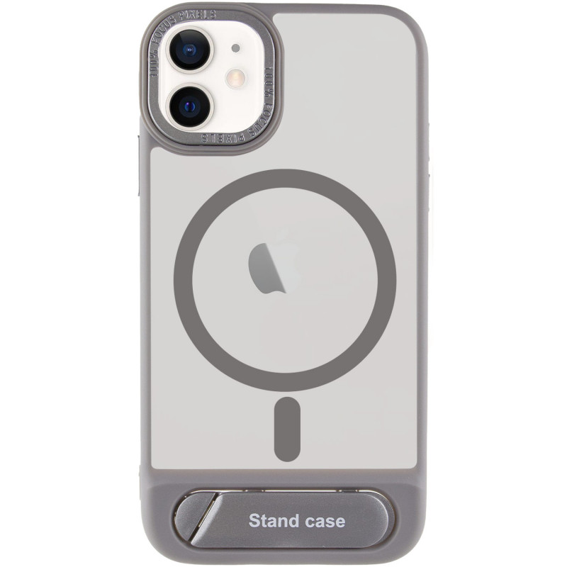 Фото TPU+PC чехол Stand case для Apple iPhone 11 (6.1") (Grey) на vchehle.ua