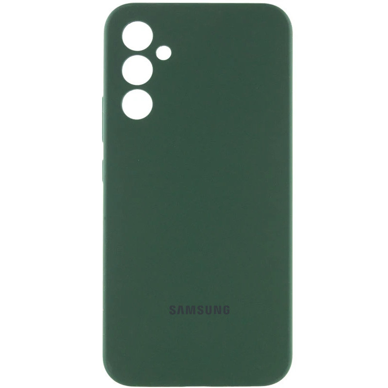 Чехол Silicone Cover Lakshmi Full Camera (AA) with logo для Samsung Galaxy A35 (Зеленый / Dark green)
