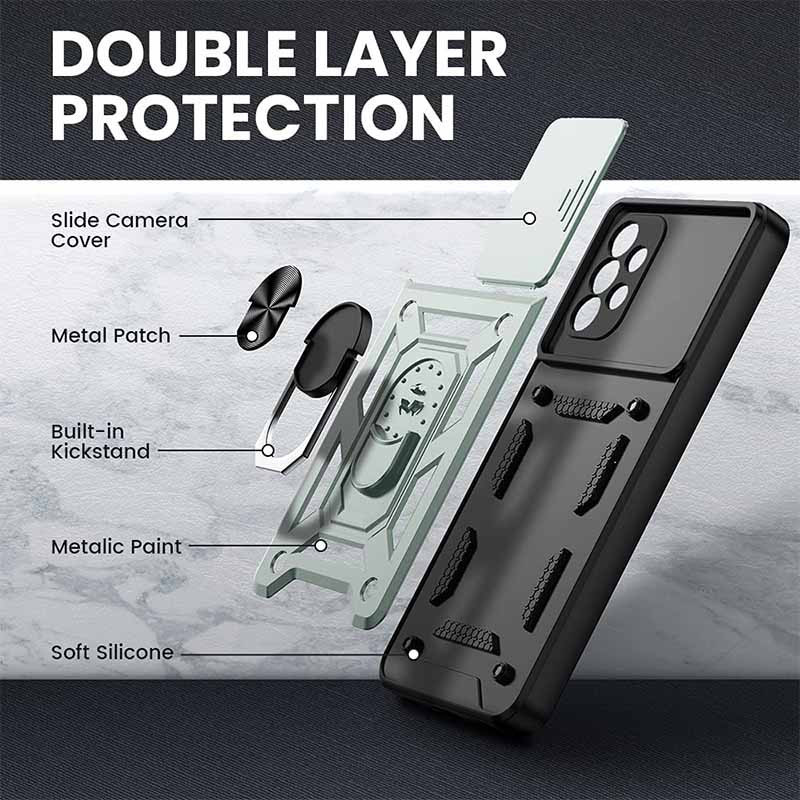 Фото Ударостійкий чохол Camshield Serge Ring на Samsung Galaxy A53 5G (Зелений) в маназині vchehle.ua