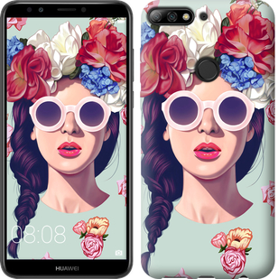 

Чехол Девушка с цветами для Huawei Y7 Prime (2018) 670117