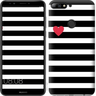 

Чехол Черно-белые полосы для Huawei Y7 Prime (2018) 752108