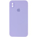 Чохол Silicone Case Square Full Camera Protective (AA) на Apple iPhone XS Max (6.5") (Эстетический дефект / Бузковий / Dasheen)