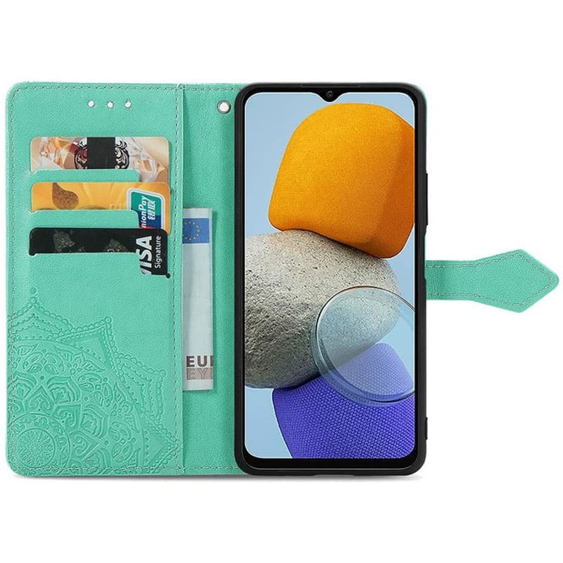Фото Кожаный чехол-книжка Art Case с визитницей для Samsung Galaxy A24 4G (Бирюзовый) в магазине vchehle.ua