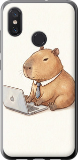 Чохол Funny Capybara CEO Working на Xiaomi Mi8