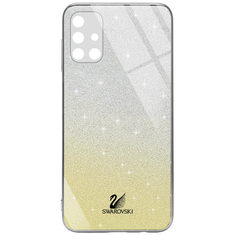 

TPU+Glass чехол Swarovski Full Camera для Samsung Galaxy M51 (Золотой) 1082580