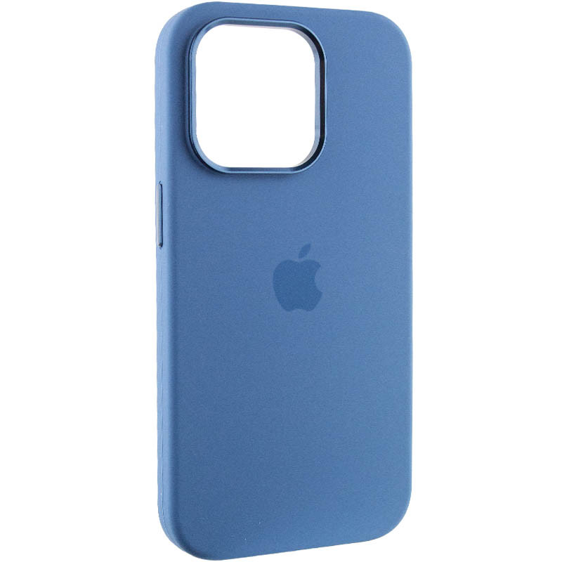 Чехол Silicone Case Metal Buttons (AA) для Apple iPhone 13 Pro (6.1") (Синий / Blue Jay)