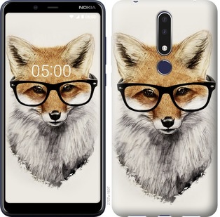 

Чохол Лис в окулярах на Nokia 3.1 Plus 688826