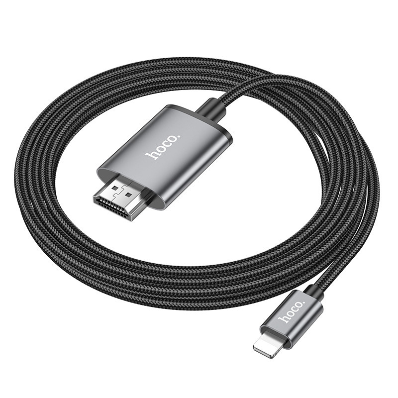 Фото Переходник Hoco UA27 HD Lightning to HDTV (2m) (Metal gray) в магазине vchehle.ua