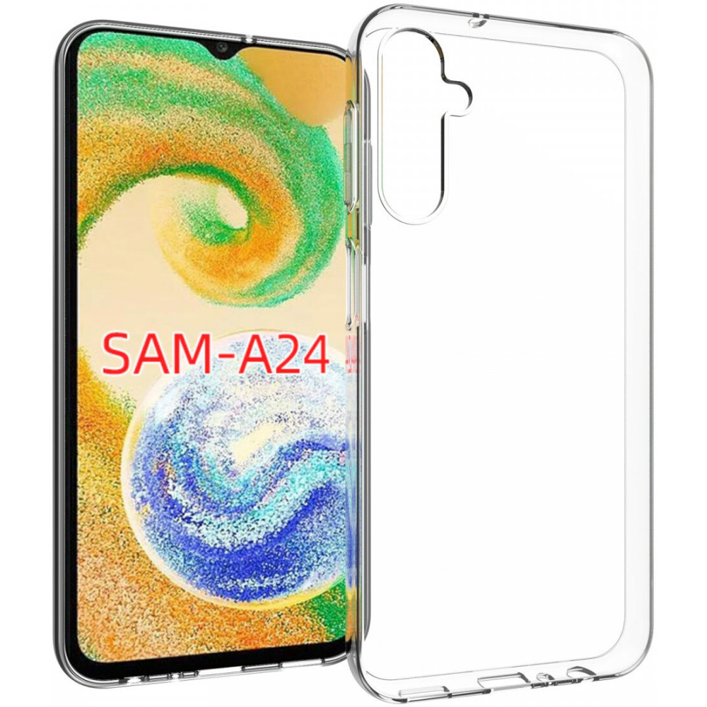 Фото TPU чехол Epic Transparent 1,0mm для Samsung Galaxy A24 4G (Бесцветный (прозрачный)) на vchehle.ua