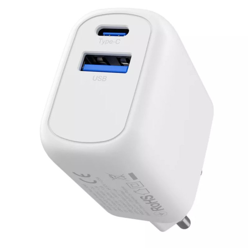 Фото СЗУ Proove Silicone Power Plus 30W (Type-C+USB) (White) в магазине vchehle.ua