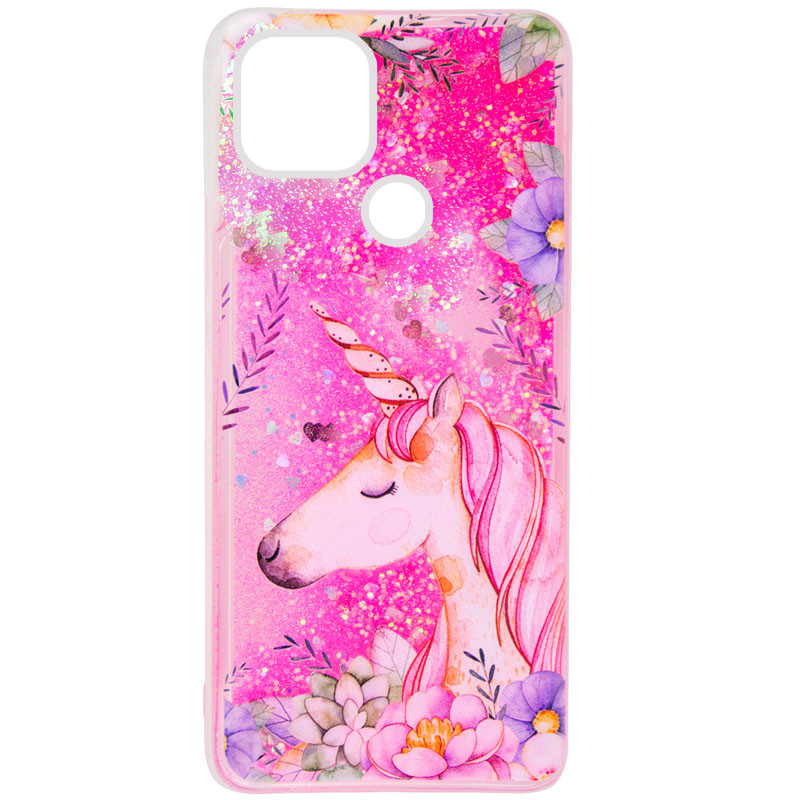 

TPU чехол с переливающимися блестками для Oppo A15 (Единорог) 1130985