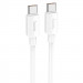 Дата кабель Hoco X96 Hyper Type-C to Type-C 100W (1m) (White)