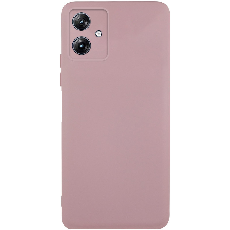 Чехол TPU GETMAN Liquid Silk Full Camera для Motorola Moto G54 (Розовый / Pink Sand)