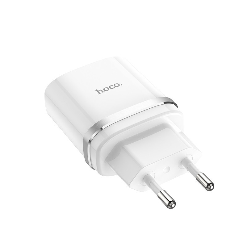 Фото МЗП Hoco C12 Charger + Cable (Micro) 2.4A 2USB (Білий) на vchehle.ua