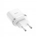 Фото МЗП Hoco C12 Charger + Cable (Micro) 2.4A 2USB (Білий) на vchehle.ua