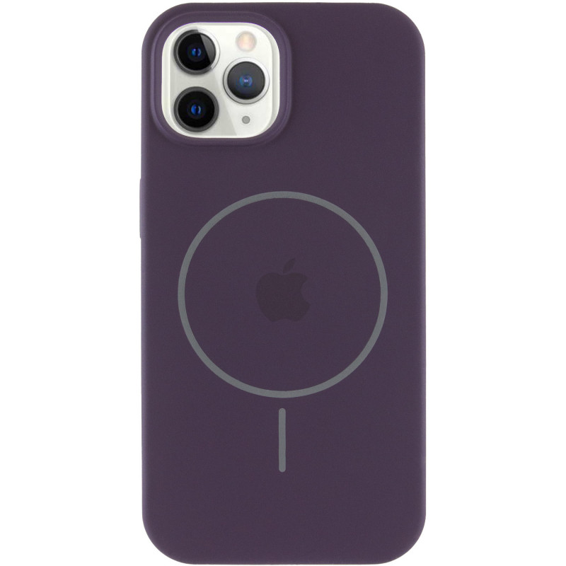 Фото Чехол Silicone Case Full Protective (AA) with Magnetic Safe для Apple iPhone 11 Pro (5.8") (Фиолетовый / Elderberry) на vchehle.ua