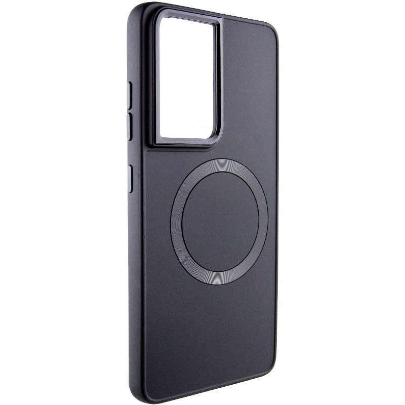 TPU чехол Bonbon Metal Style with Magnetic safe для Samsung Galaxy S21 Ultra (Черный / Black)