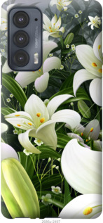 Чехол Белые лилии для Motorola Edge 20