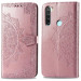 Шкіряний чохол (книжка) Art Case з візитницею на Xiaomi Redmi Note 8T (Рожевий) в магазині vchehle.ua