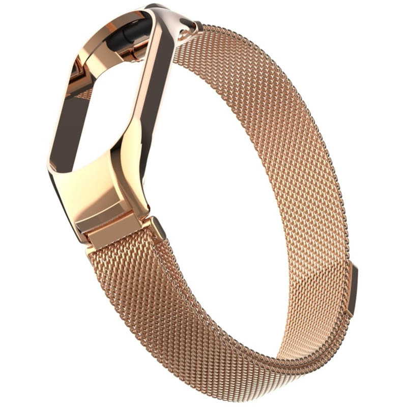 Купити Ремінець Milanese Loop Design для Xiaomi Mi Band 7 (Pink Gold) на vchehle.ua