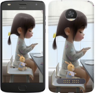 

Чехол Милая девочка с зайчиком для Motorola Moto Z2 Play 688882