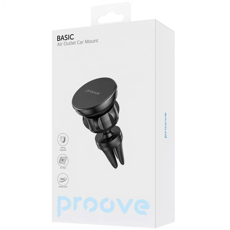 Заказать Автодержатель Proove Basic Air Outlet (Black) на vchehle.ua