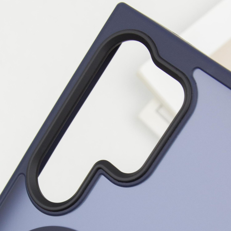 Купити TPU+PC чохол Metal Buttons with Magnetic Safe Colorful на Samsung Galaxy S25 Ultra (Синій / Navy Blue) на vchehle.ua