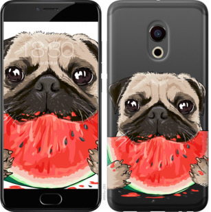 

Чехол Мопс и арбуз для Meizu Pro 6 843705