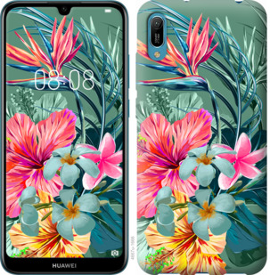 

Чехол Тропические цветы v1 для Huawei Y6 2019 845285