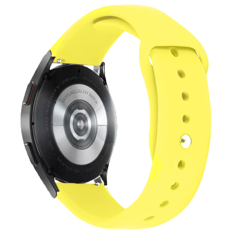 Силиконовый ремешок Sport для Smart Watch 20mm (Желтый / Bright Yellow)