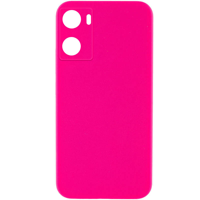 Чохол Silicone Cover Lakshmi Full Camera (AAA) на Oppo A57s / A77s (Рожевий / Barbie pink)