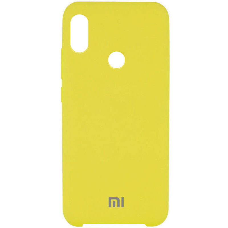 Чехол Silicone Cover (AA) для Xiaomi Redmi Note 5 Pro / Note 5 (DC) (Желтый / Bright Yellow)