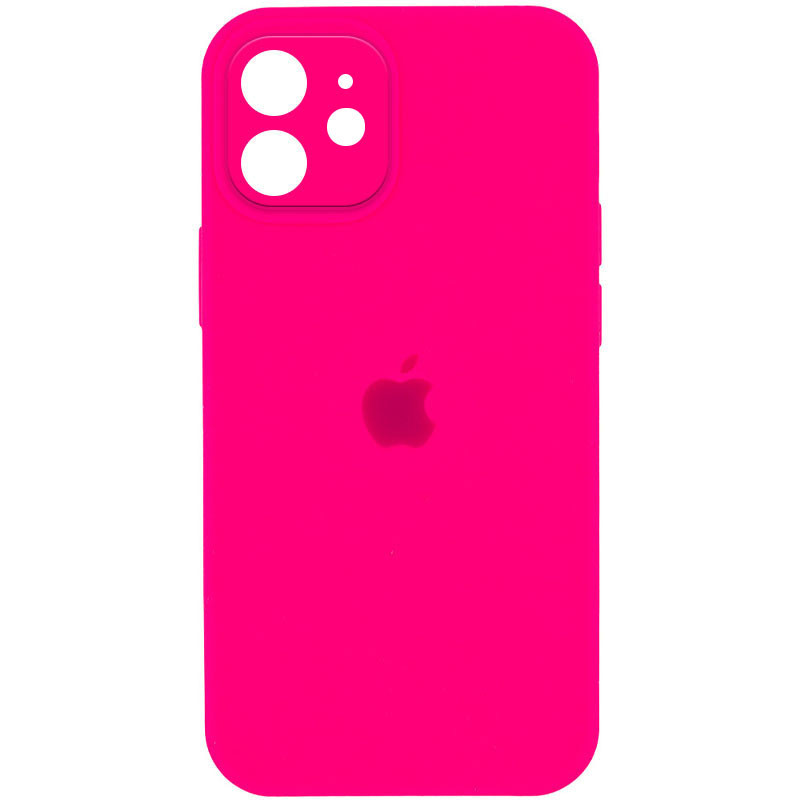 Чехол Silicone Case Full Camera Protective (AA) для Apple iPhone 11 (6.1") (Розовый / Barbie pink)