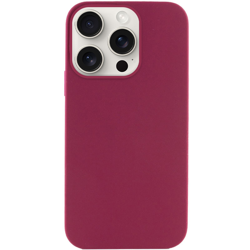 Чехол Silicone Case Full Protective (AA) NO LOGO для Apple iPhone 14 Pro (6.1") (Бордовый / Maroon)