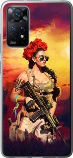 Чехол Украинка с оружием для Xiaomi Redmi Note 11