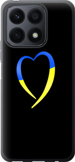 Чехол Жёлто-голубое сердце для Huawei Honor X8a