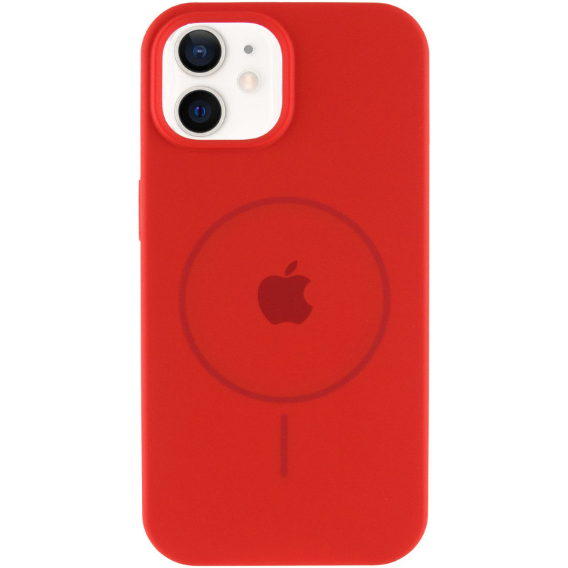 Фото Чехол Silicone Case Full Protective (AA) with Magnetic Safe для Apple iPhone 11 (6.1") (Красный / Red) на vchehle.ua
