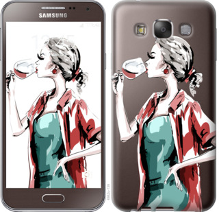 

Чехол Девушка с бокалом для Samsung Galaxy E7 E700H 841357