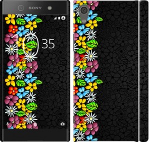 Чехол цветочный орнамент для Sony Xperia XA1 Dual