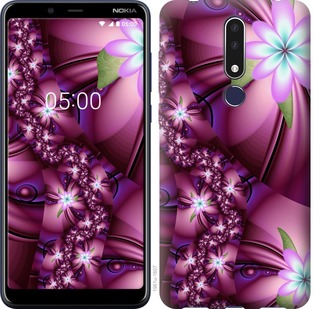 

Чехол Цветочная мозаика для Nokia 3.1 Plus 688796