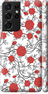 

Чехол Красные розы на белом фоне для Samsung Galaxy S21 Ultra 1388375
