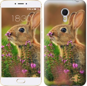 Чохол Кролик і квіти на Meizu MX6