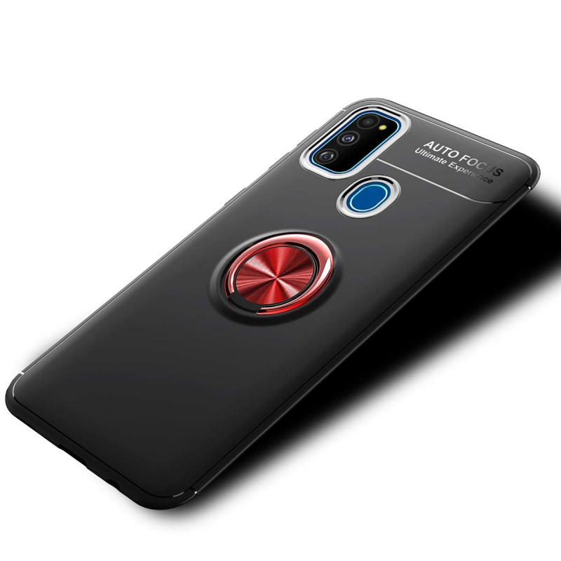 

TPU чохол Deen ColorRing під магнітний тримач (opp) для Samsung Galaxy M30s﻿ (Чорний / Червоний) 881080