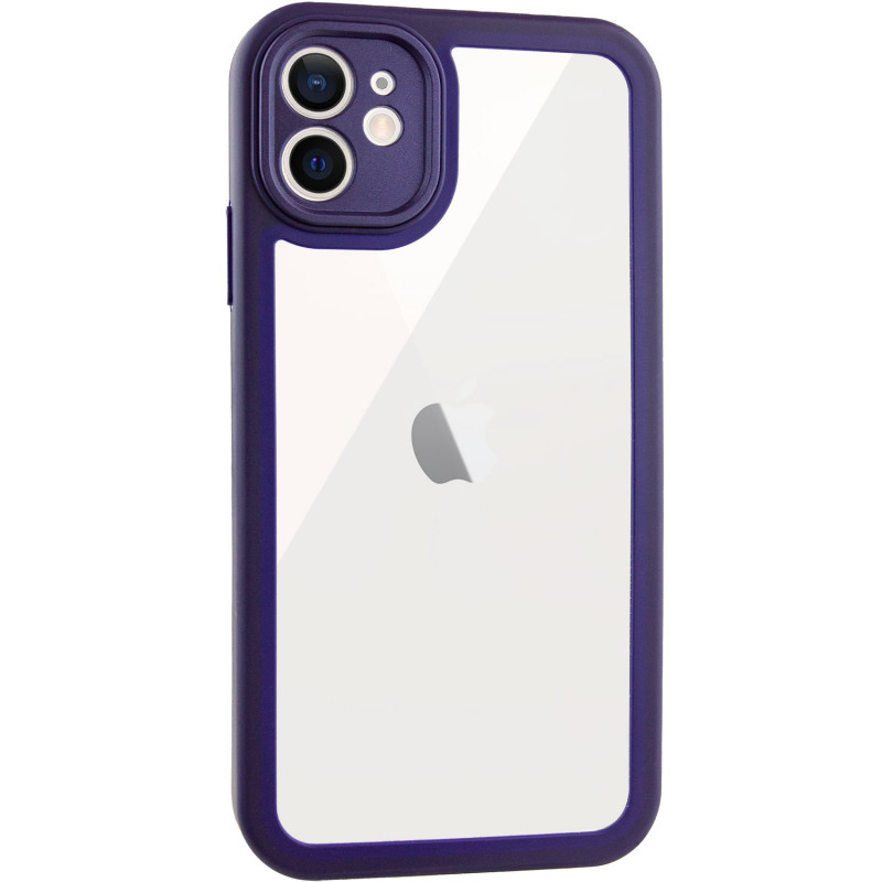 Фото TPU чохол Transparent + Colour 1,5mm на Apple iPhone 11 (6.1") (Purple) на vchehle.ua