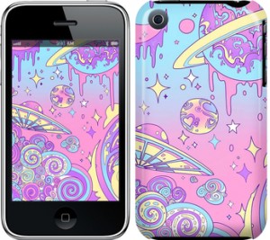 Чехол Розовая галактика для iPhone 3Gs